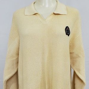 Liz Claiborne Sweater size XL Ivory V-Neck